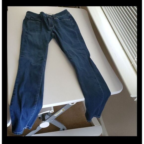 Paige Kylie jeans women's size 0 size 25 blue demin crop cropped distressed - Picture 7 of 16